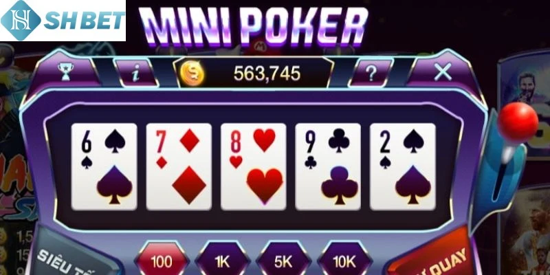 Có rất nhiều chức năng hỗ trợ trong mini poker online tại SHBET
